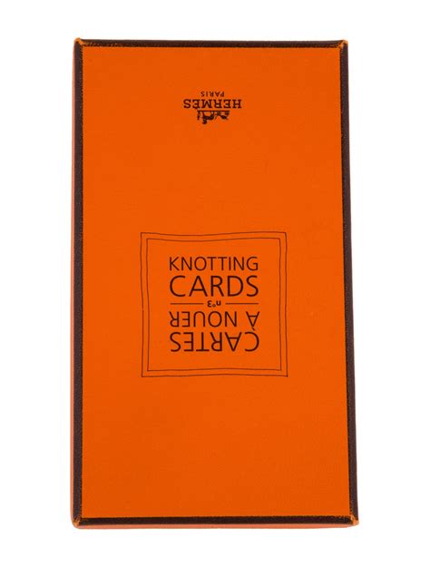 hermes knotting cards orange.